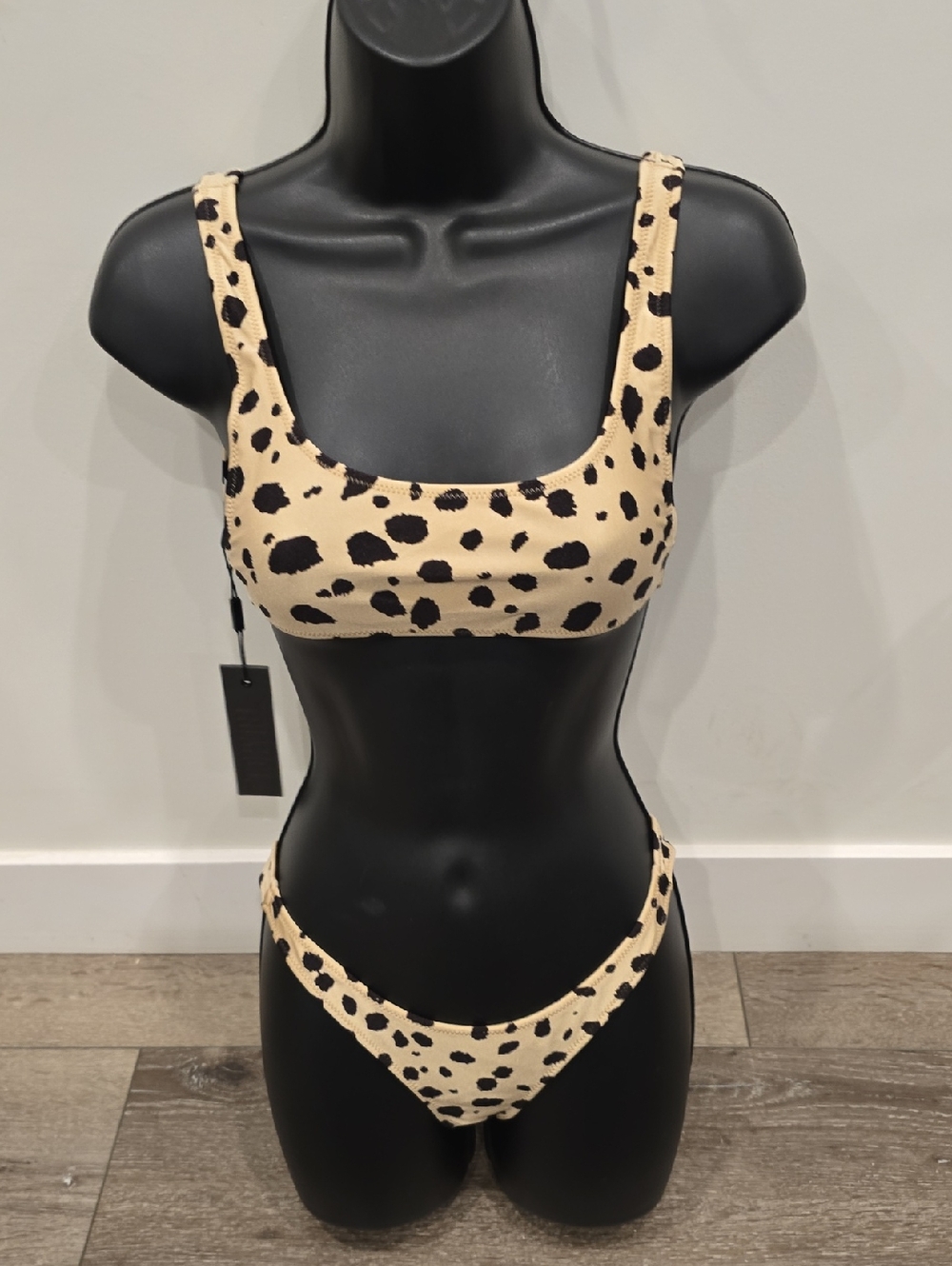 Triangl Leopard Print Bikini Top & Bottom Set